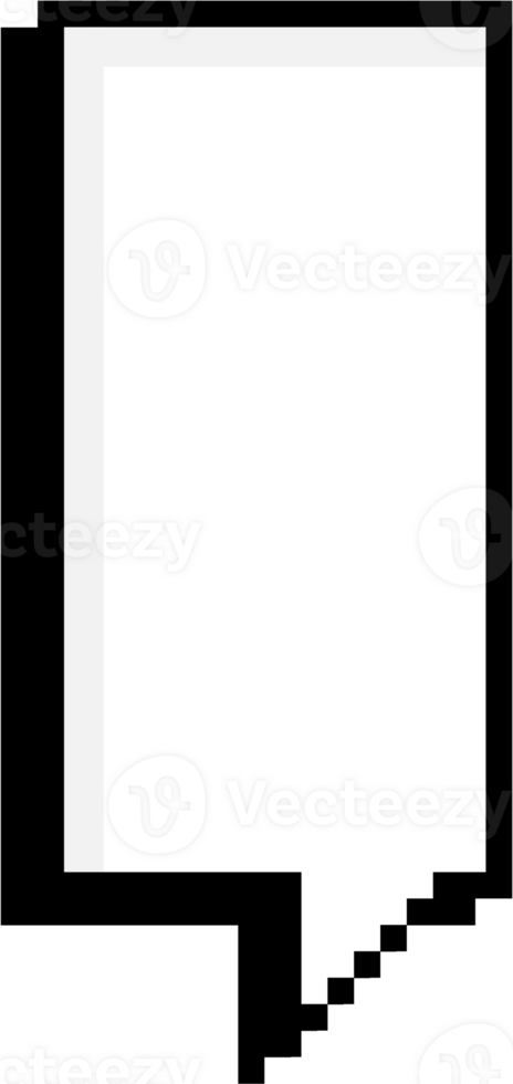 8bit retro game pixel speech bubble balloon icon sticker memo keyword planner text box banner, flat png transparent element design