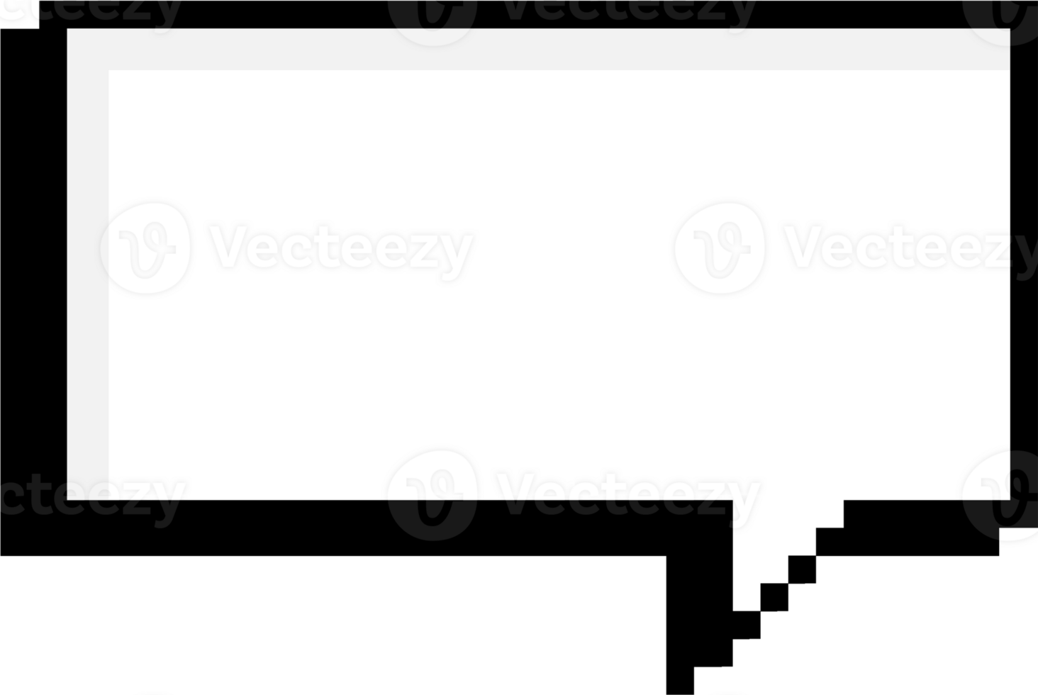 8bit retro game pixel speech bubble balloon icon sticker memo keyword planner text box banner, flat png transparent element design