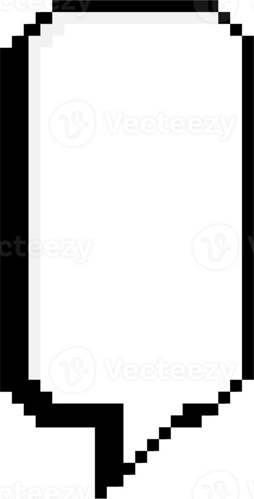 8bit retro game pixel speech bubble balloon icon sticker memo keyword planner text box banner, flat png transparent element design