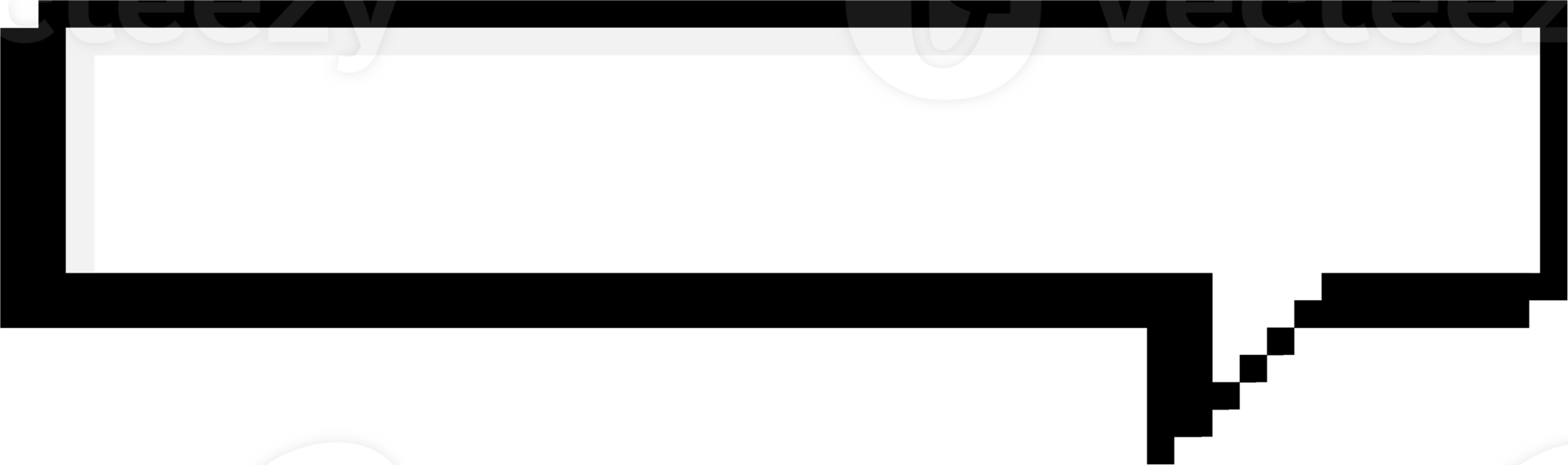 8bit retro game pixel speech bubble balloon icon sticker memo keyword planner text box banner, flat png transparent element design