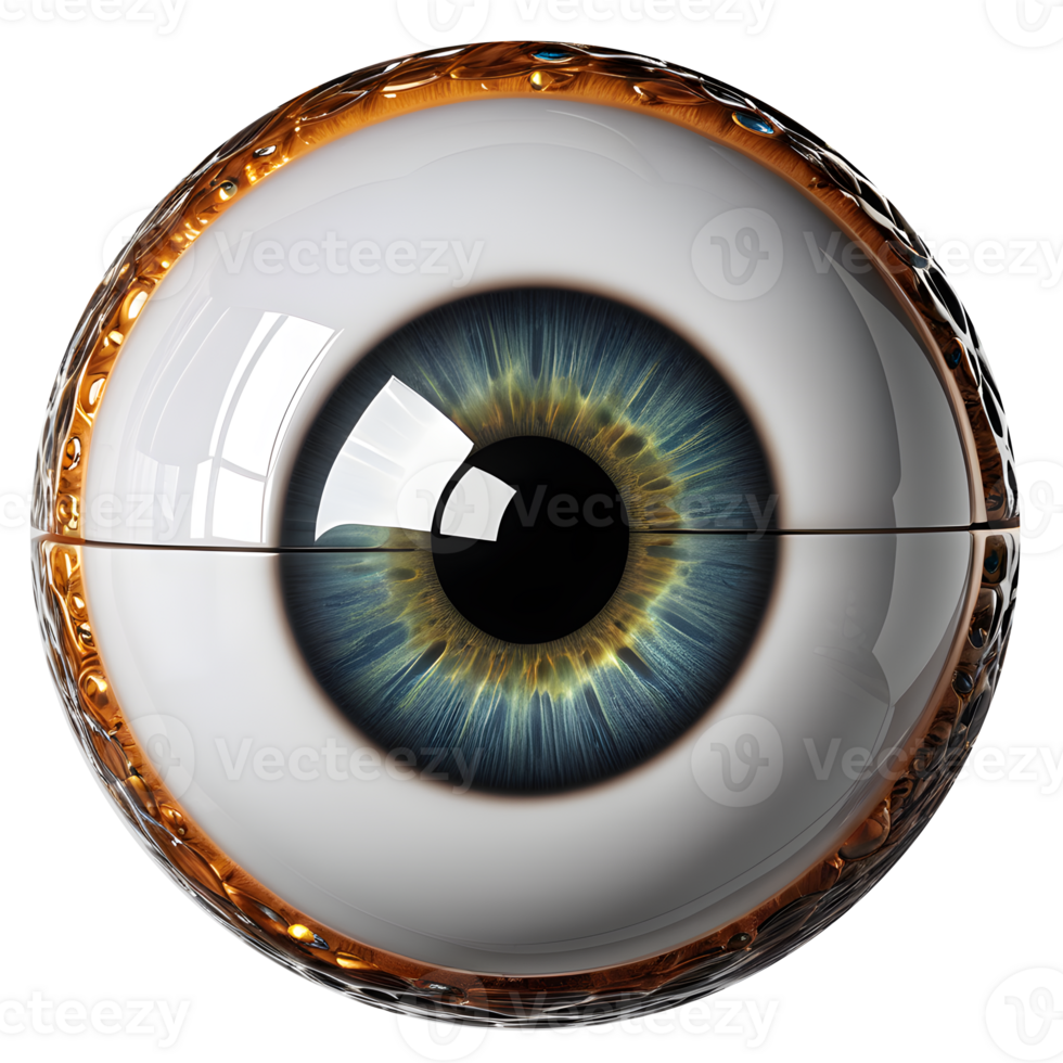 AI generated Eyeball medical illustration, 3d rendering of human body png