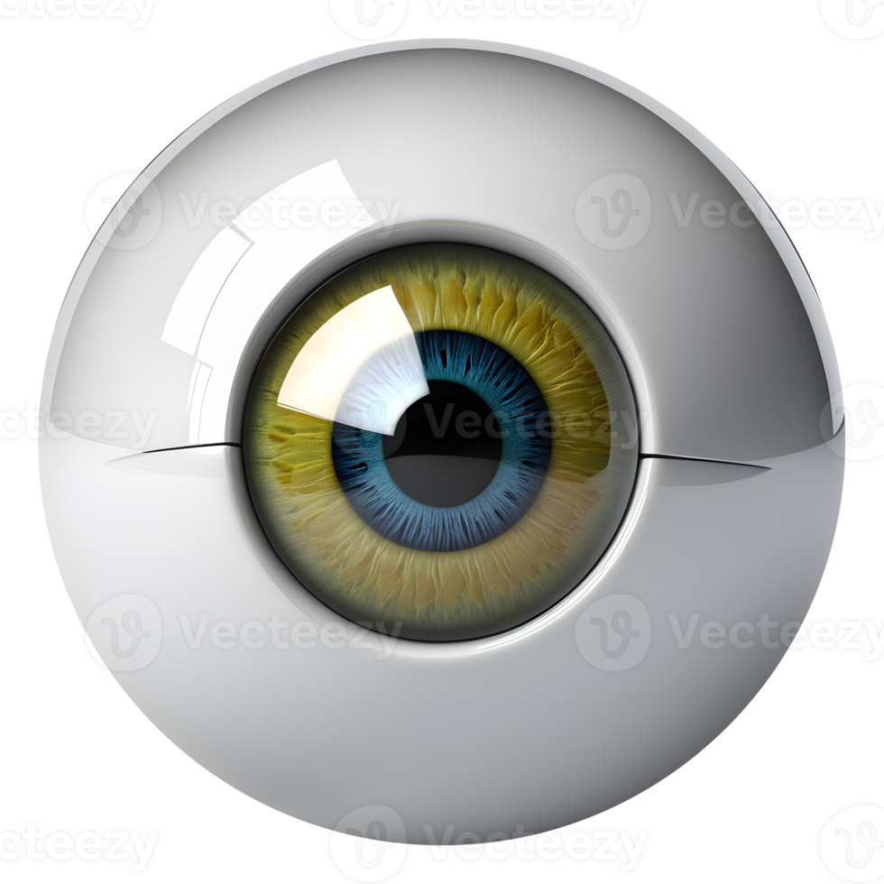 AI generated Eyeball medical illustration, 3d rendering of human body png