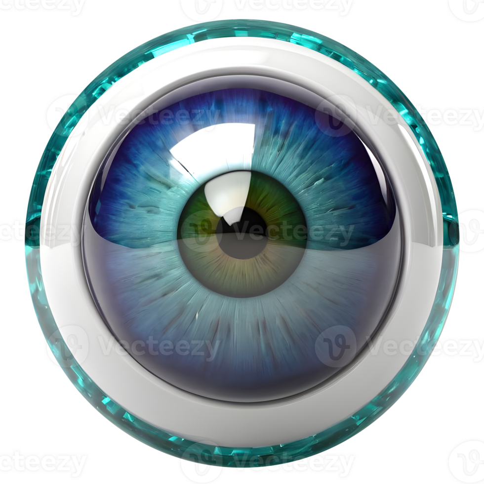 AI generated Eyeball medical illustration, 3d rendering of human body png