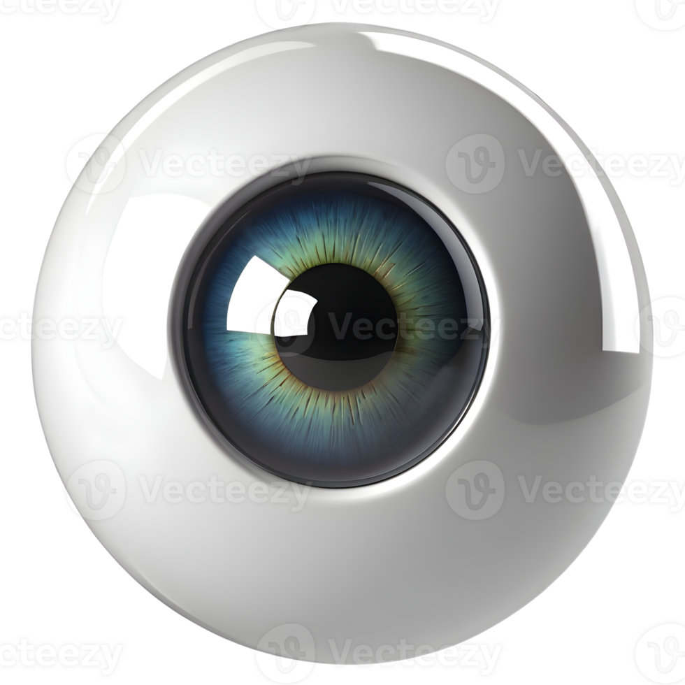 ai generado globo ocular médico ilustración, 3d representación de humano cuerpo png