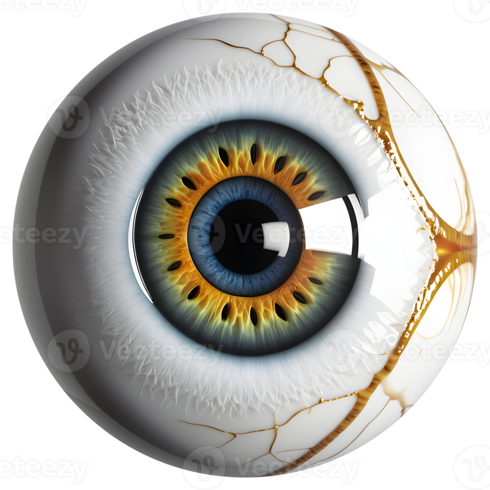 AI generated Eyeball medical illustration, 3d rendering of human body png