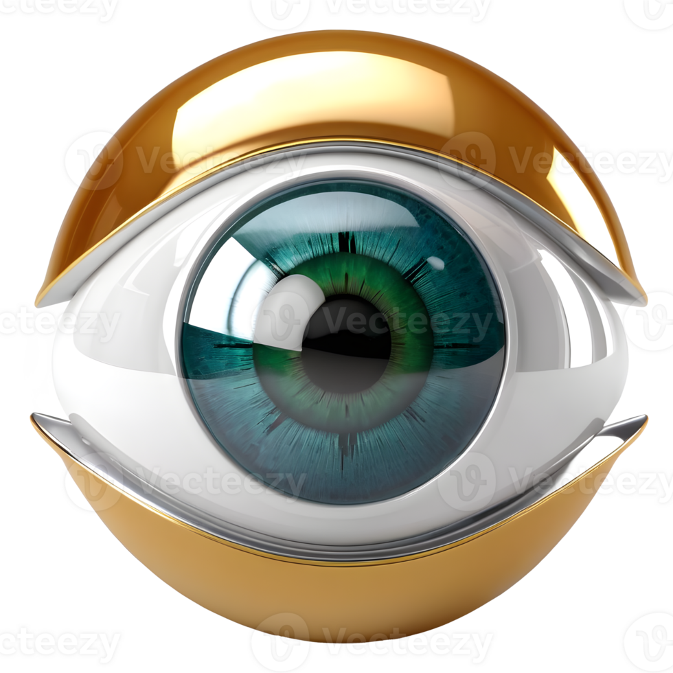 AI generated Eyeball medical illustration, 3d rendering of human body png