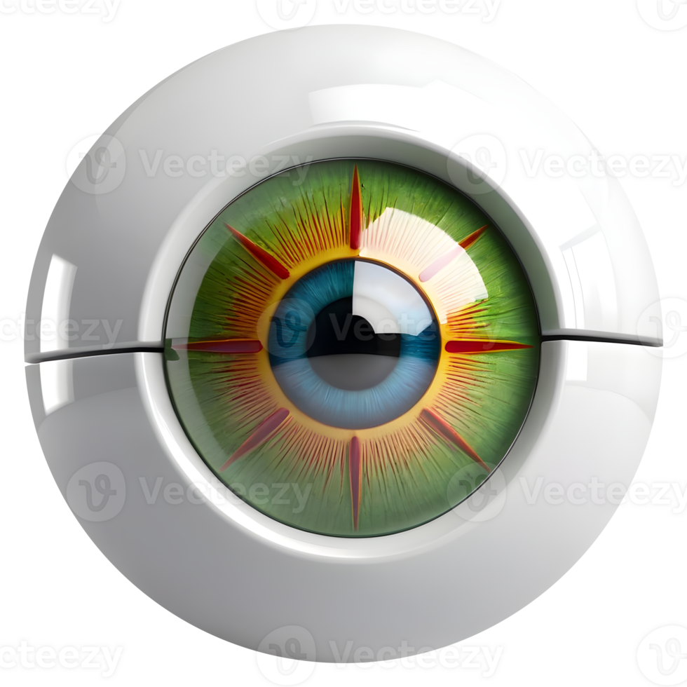 AI generated Eyeball medical illustration, 3d rendering of human body png