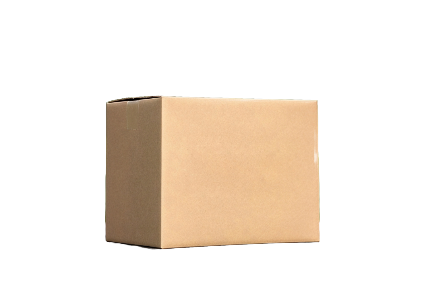 AI generated a cardboard box on a transparent background png