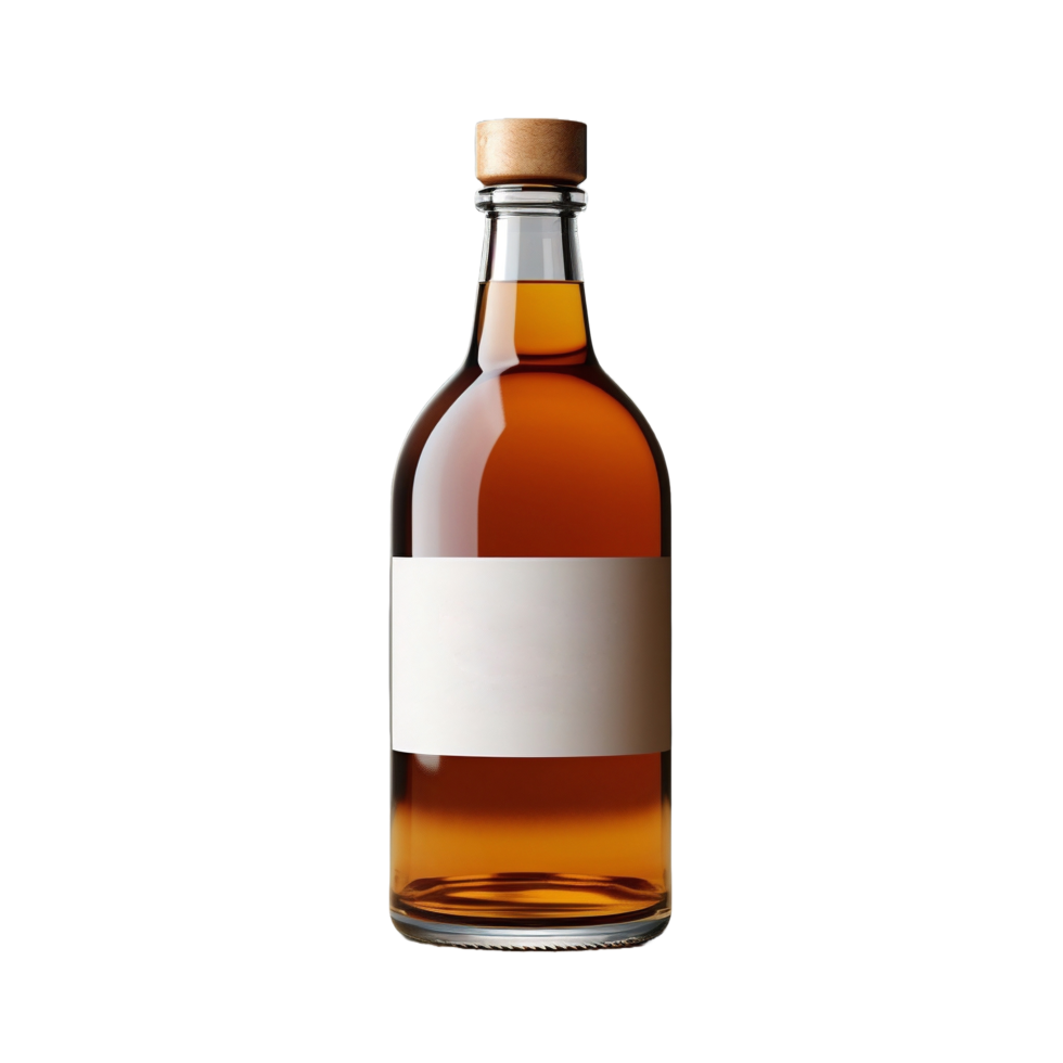 AI generated a bottle of whiskey on a transparent background png