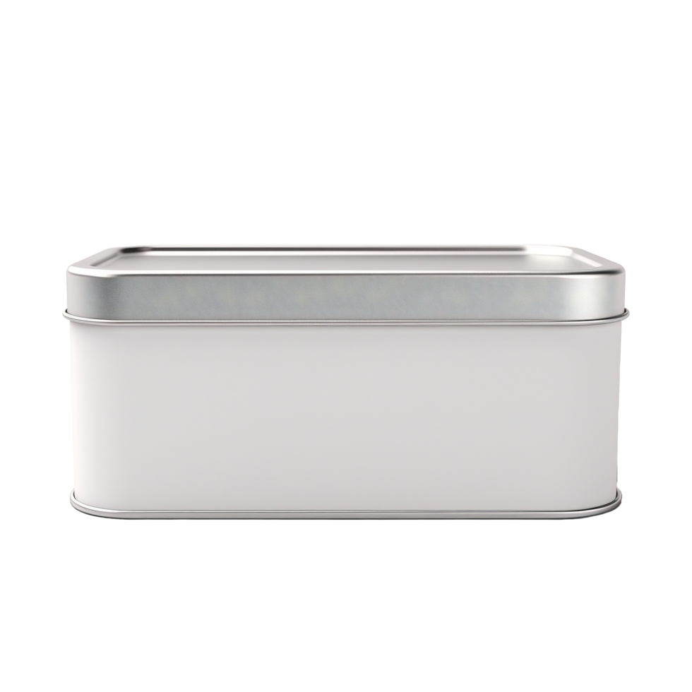 AI generated a white metal box with a lid on a transparent background png