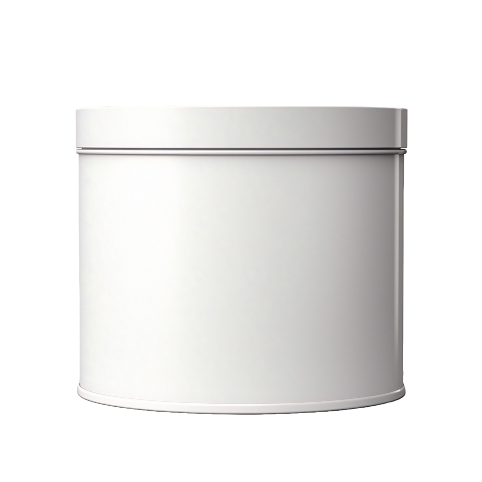 AI generated a white container with a lid on a transparent background png