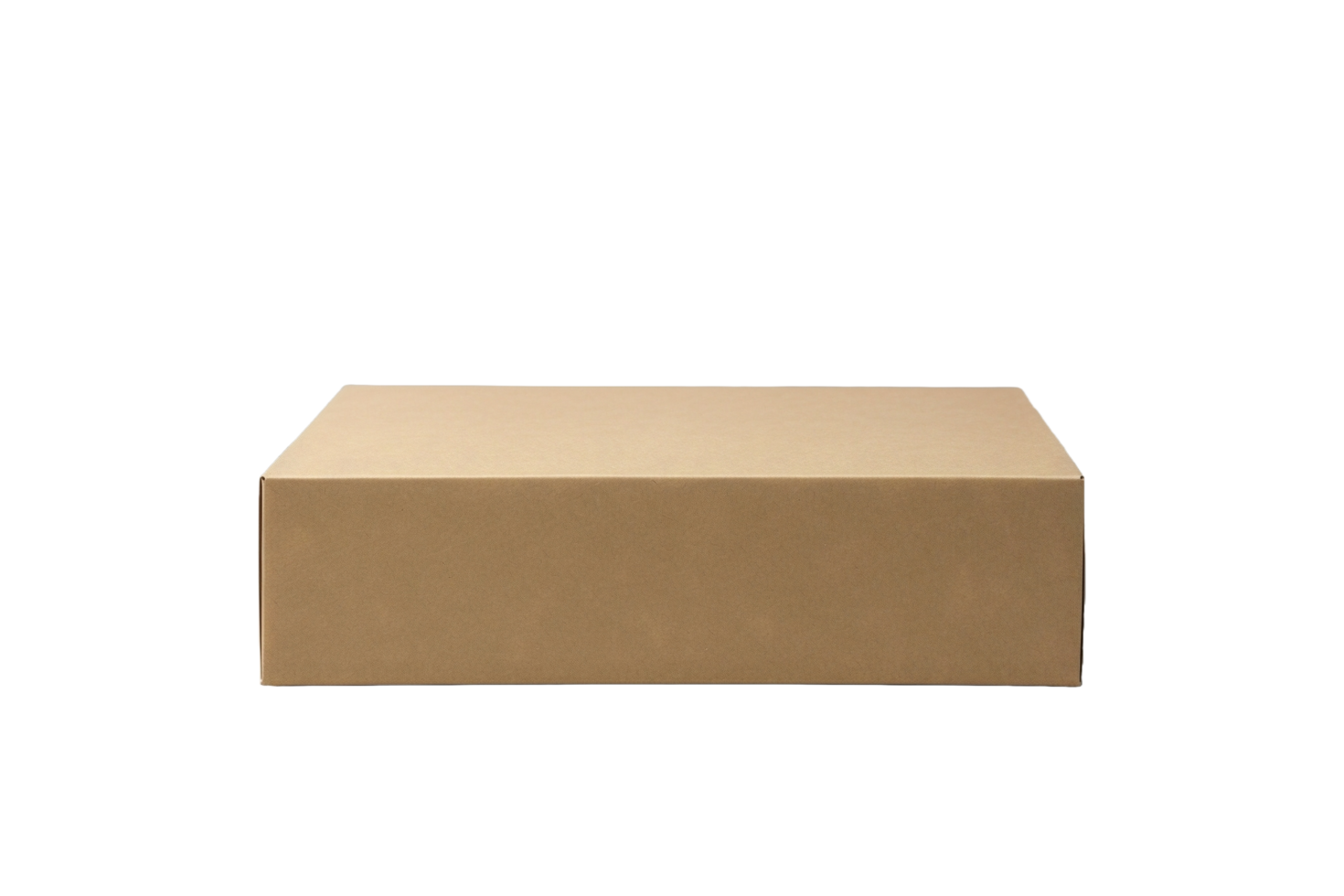 AI generated a brown cardboard box on a transparent background png