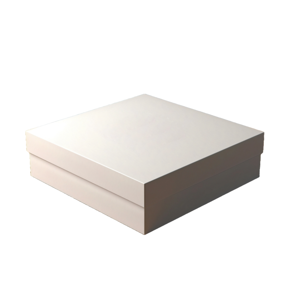 AI generated white box on transparent background png