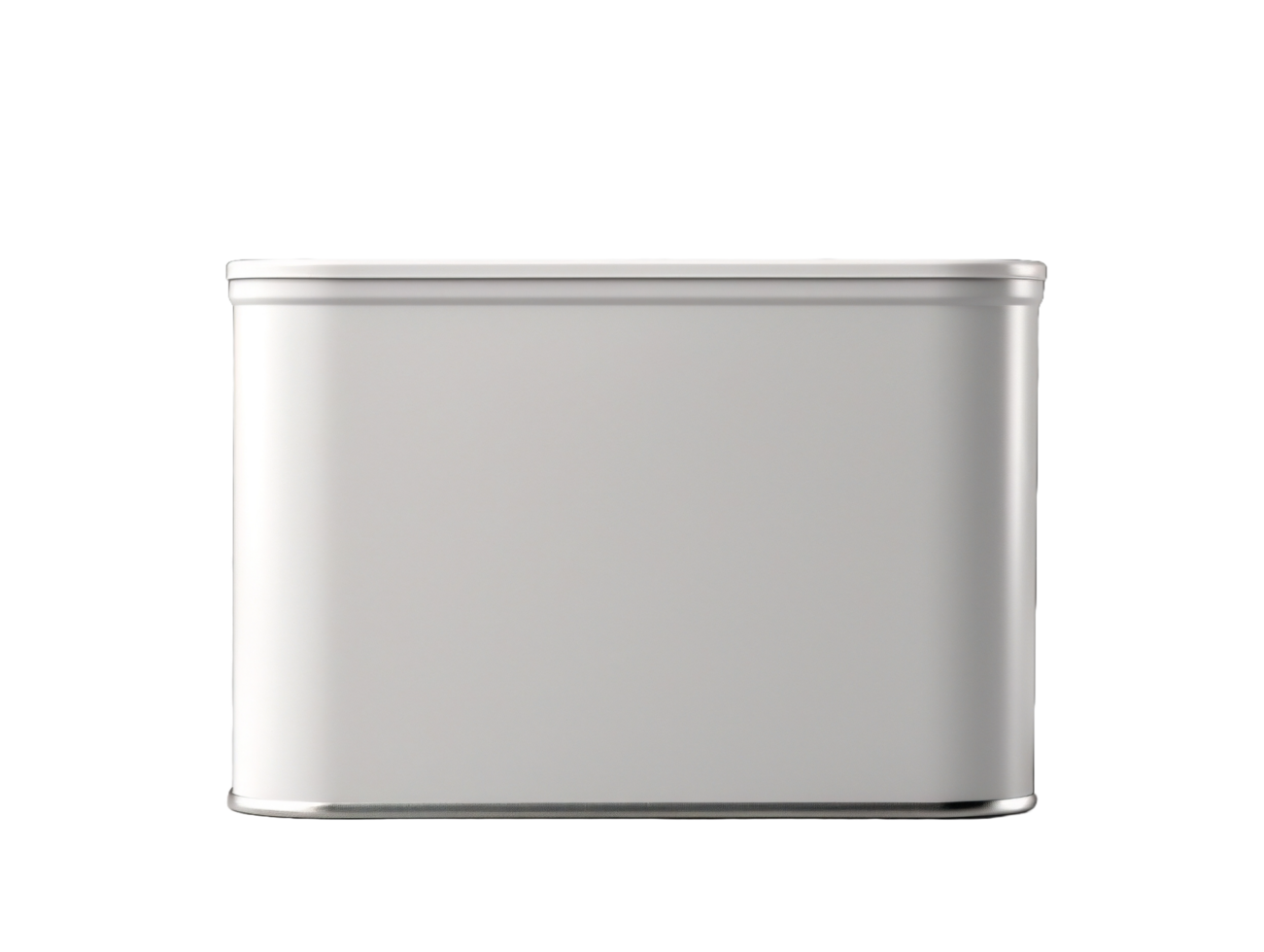 AI generated a white container on a transparent background png