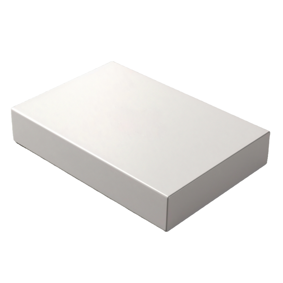 AI generated white box on transparent background png