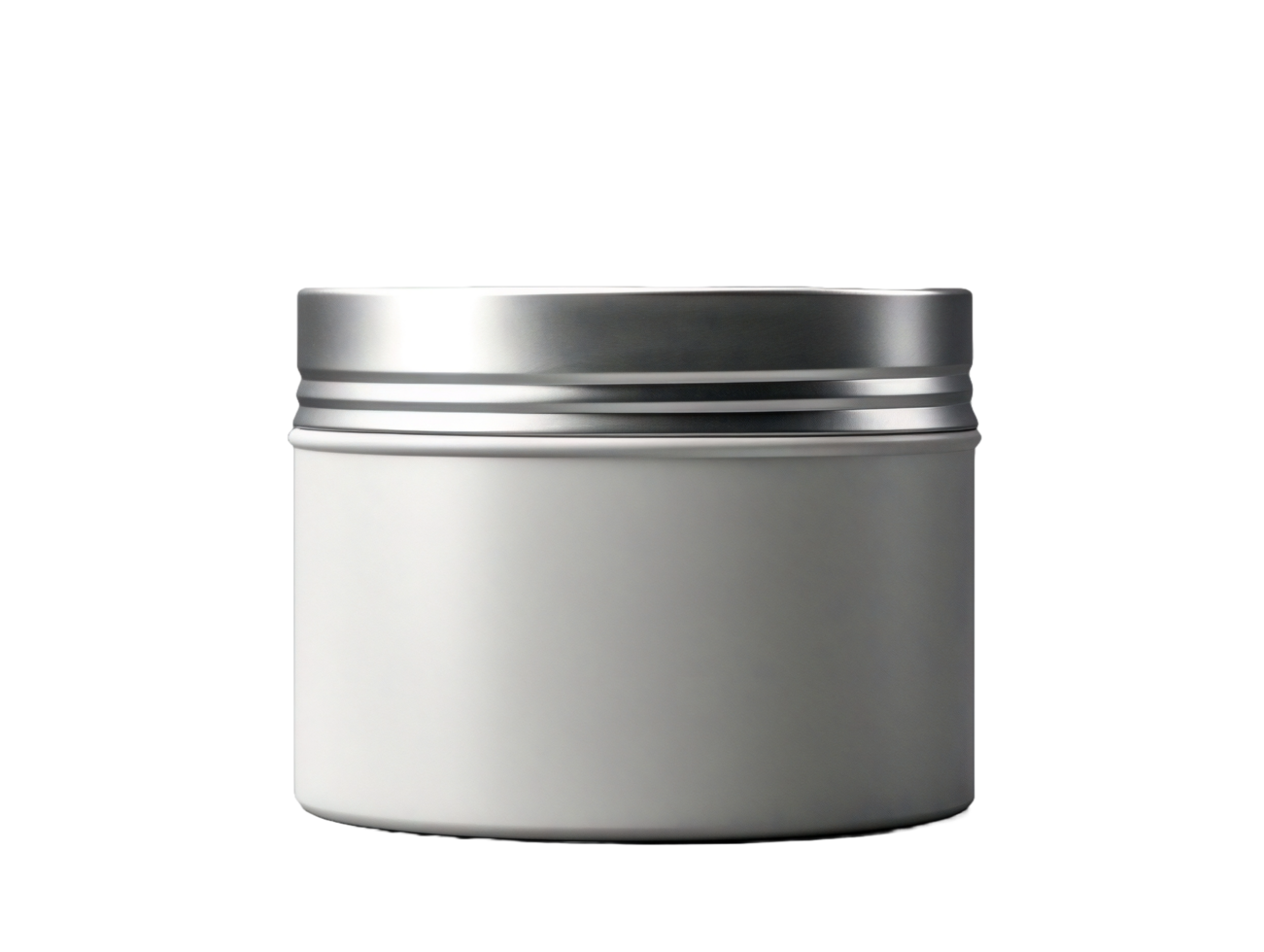 AI generated a white container with a metal lid on a transparent background png