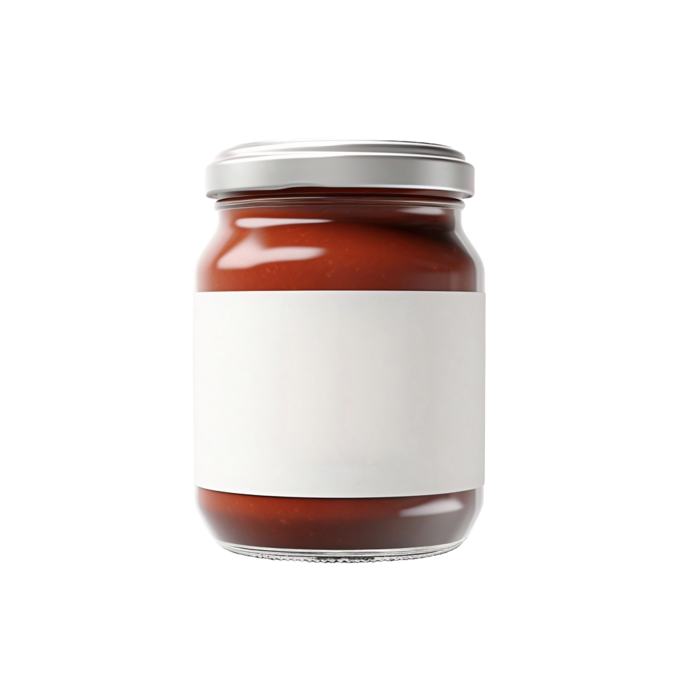 AI generated a jar of tomato sauce on a transparent background png