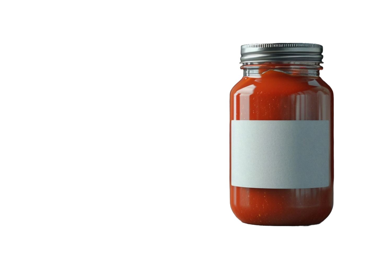 AI generated a jar of tomato sauce on a transparent background png