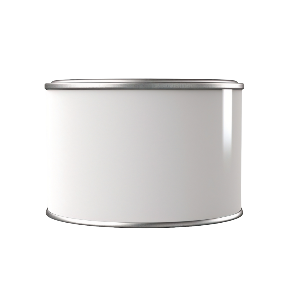 AI generated a white can on a transparent background png