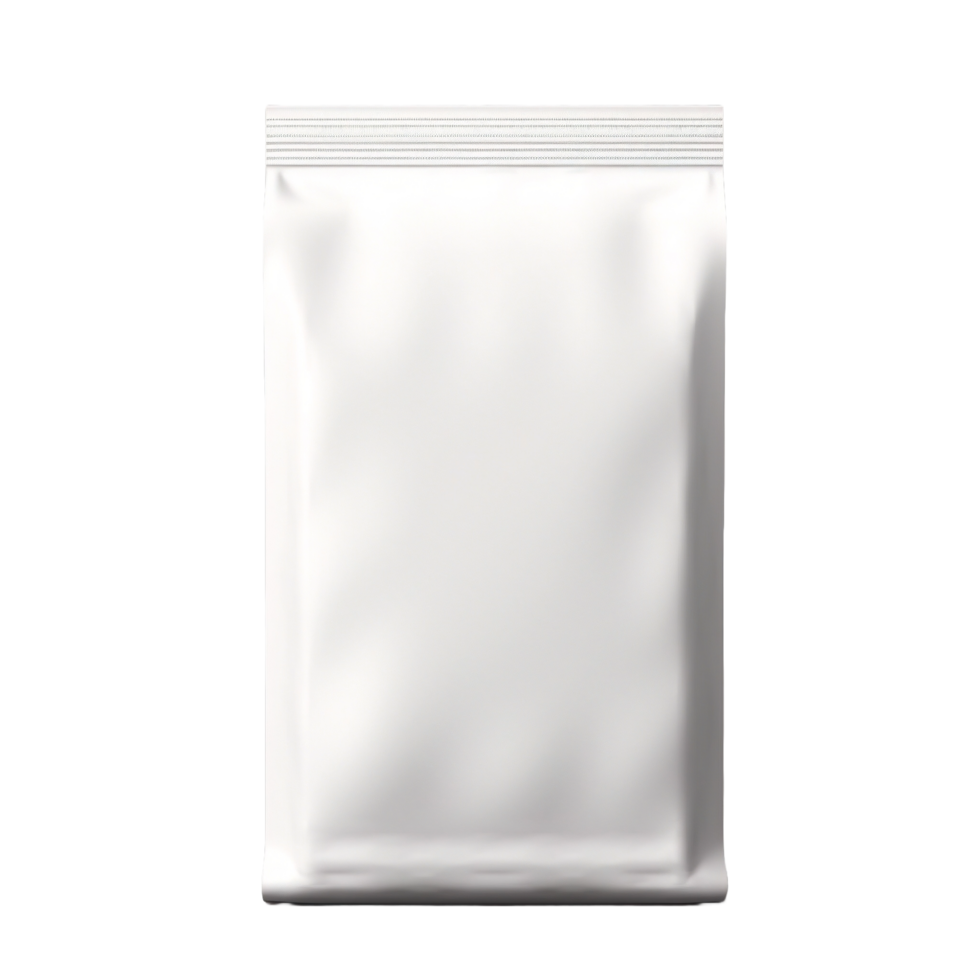 AI generated white packaging bag on transparent background png