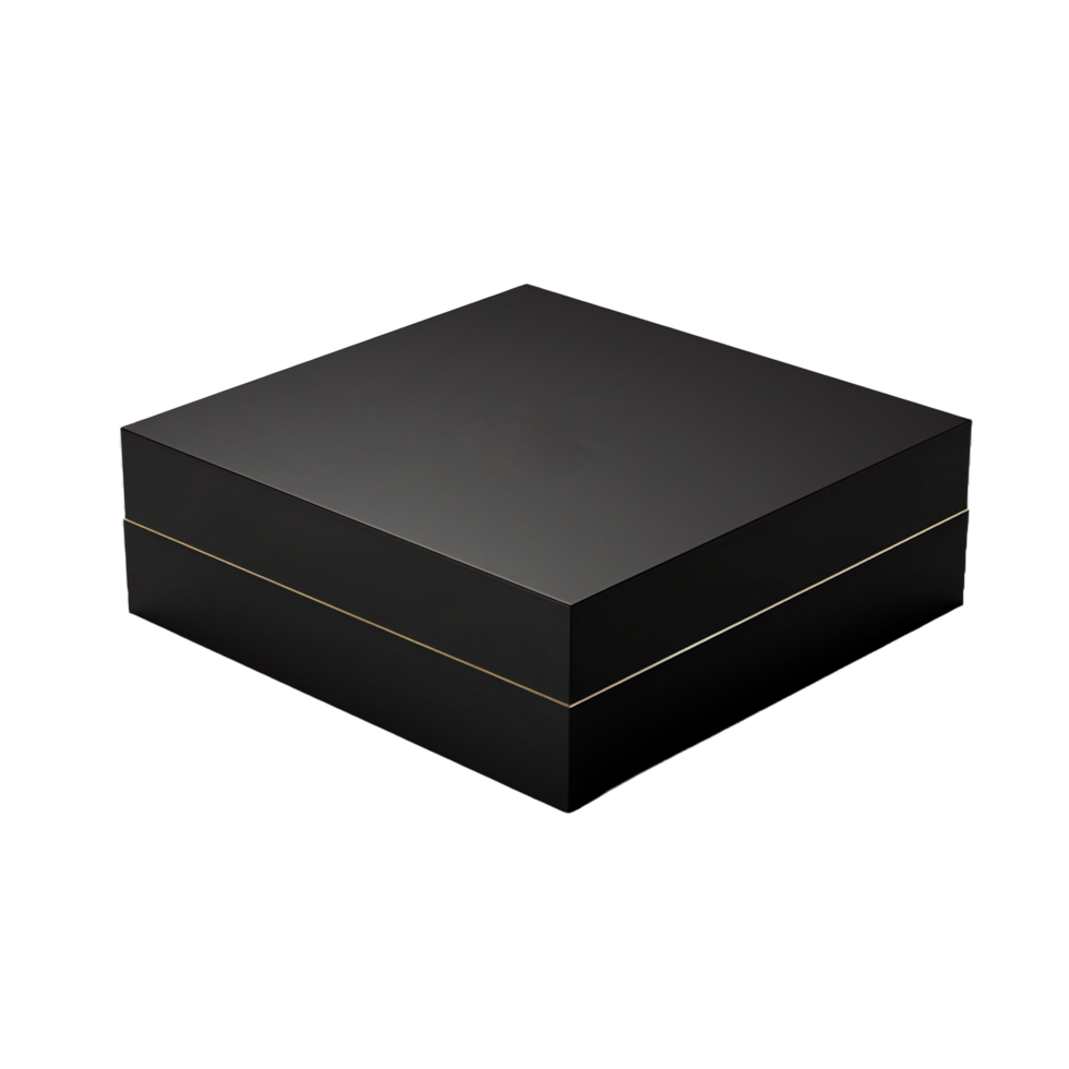 AI generated black box on transparent background png