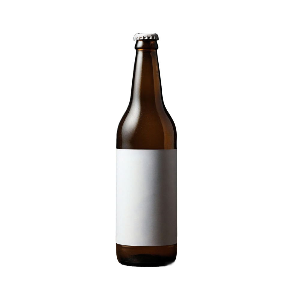 AI generated beer bottle on transparent background png