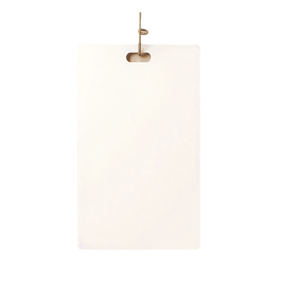 AI generated Hanging Tag with Twine on transparent Background png