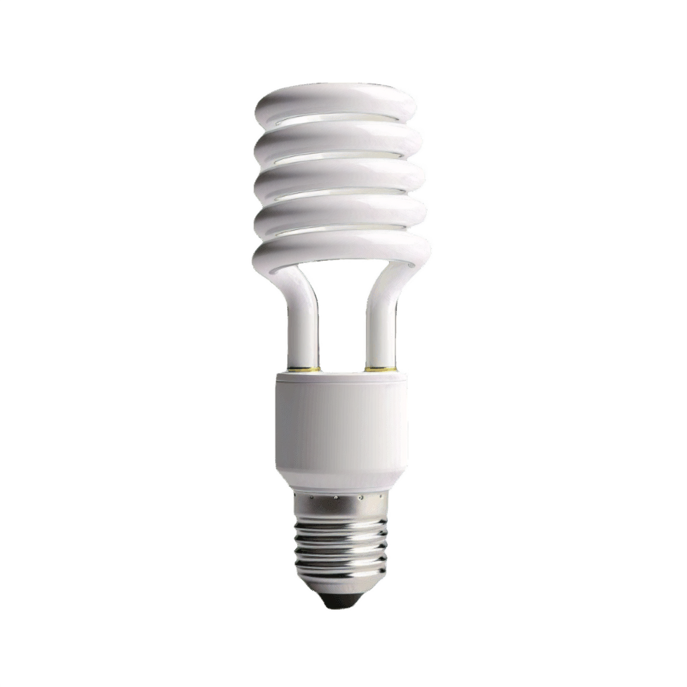 AI generated Energy-Saving CFL Light Bulb Isolated on transparent Background png