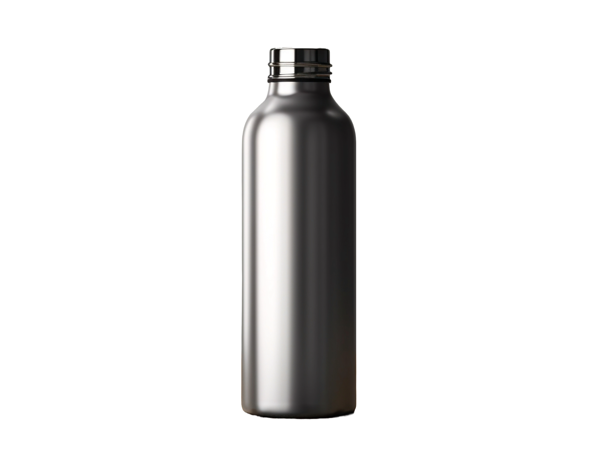 AI Generated A Stainless Steel Water Bottle On A Transparent Background ai-generated-a-stainless-steel-water-bottle-on-a-transparent-background
