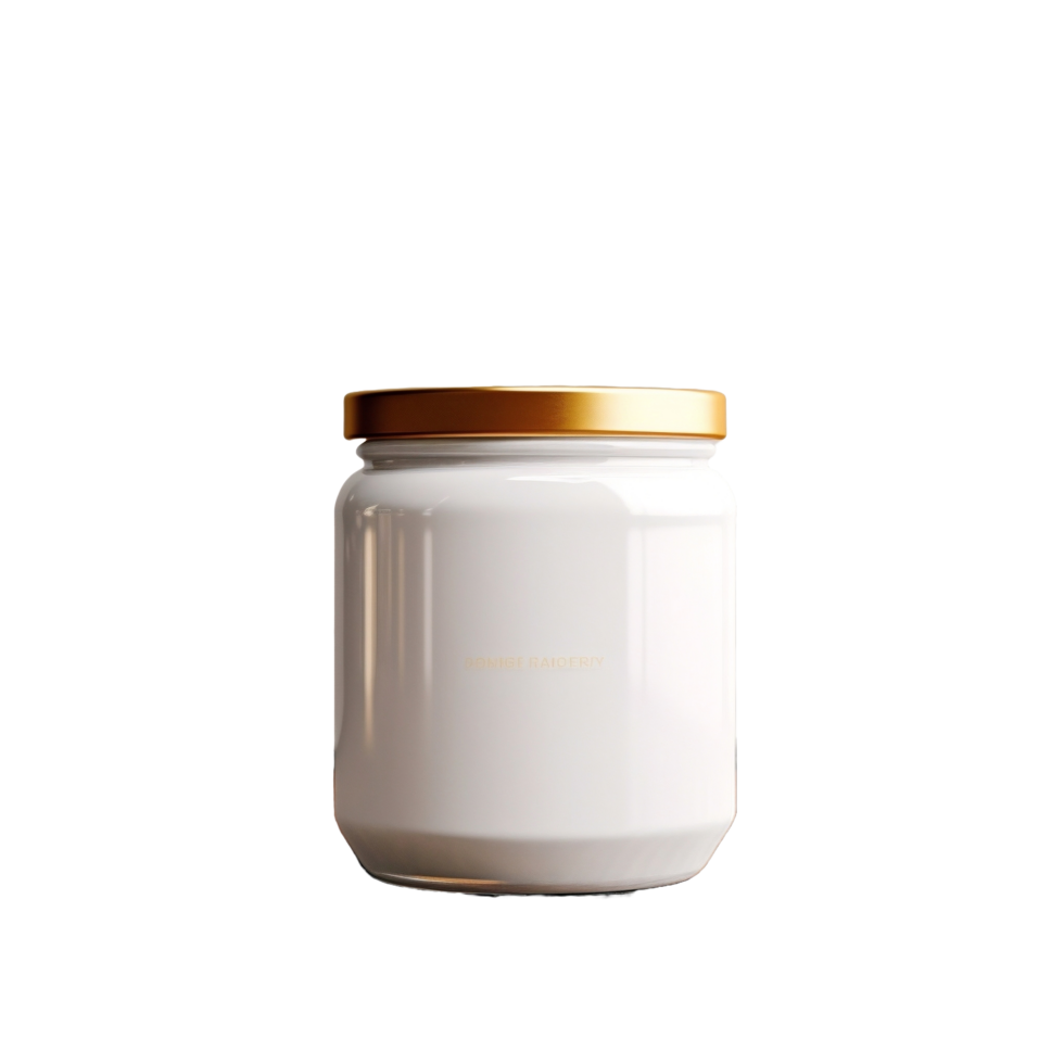 AI generated a jar of white cream on a transparent background png