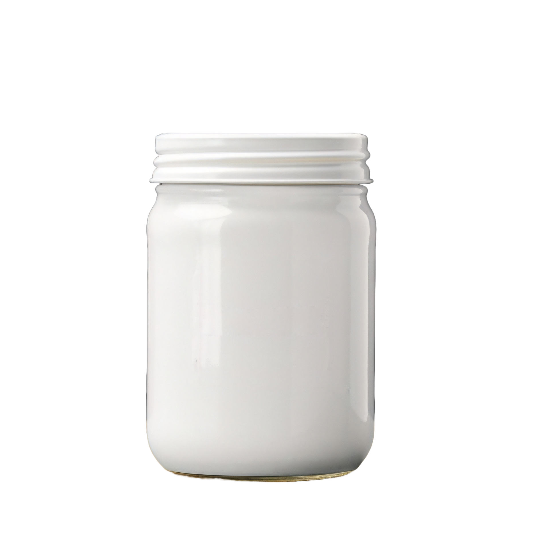 AI generated a white jar with a lid on a transparent background