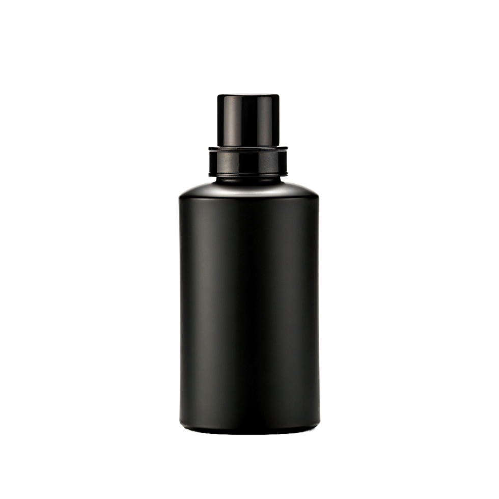 AI generated black perfume bottle on transparent background png