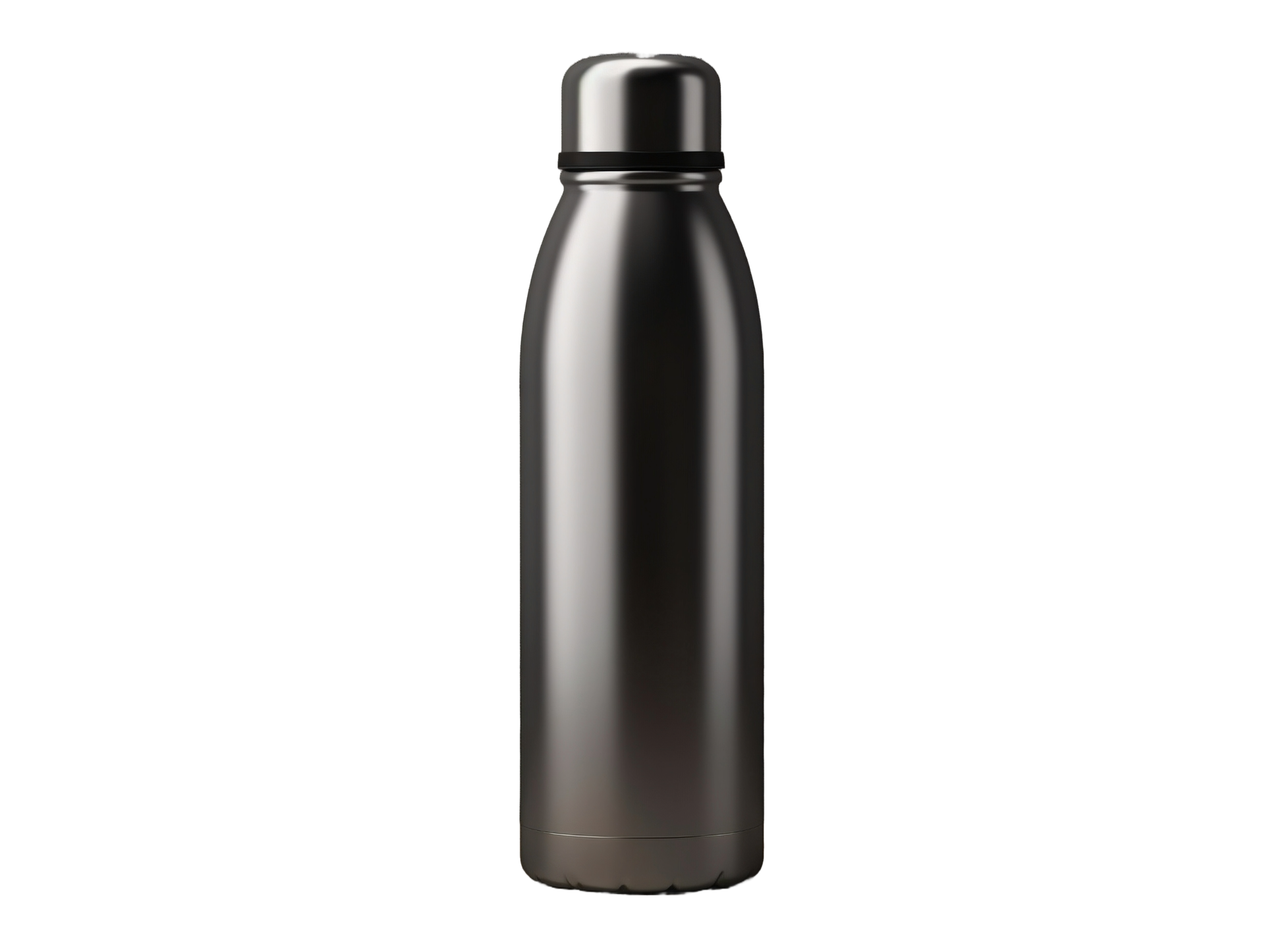 AI Generated A Stainless Steel Water Bottle On A Transparent Background ai-generated-a-stainless-steel-water-bottle-on-a-transparent-background
