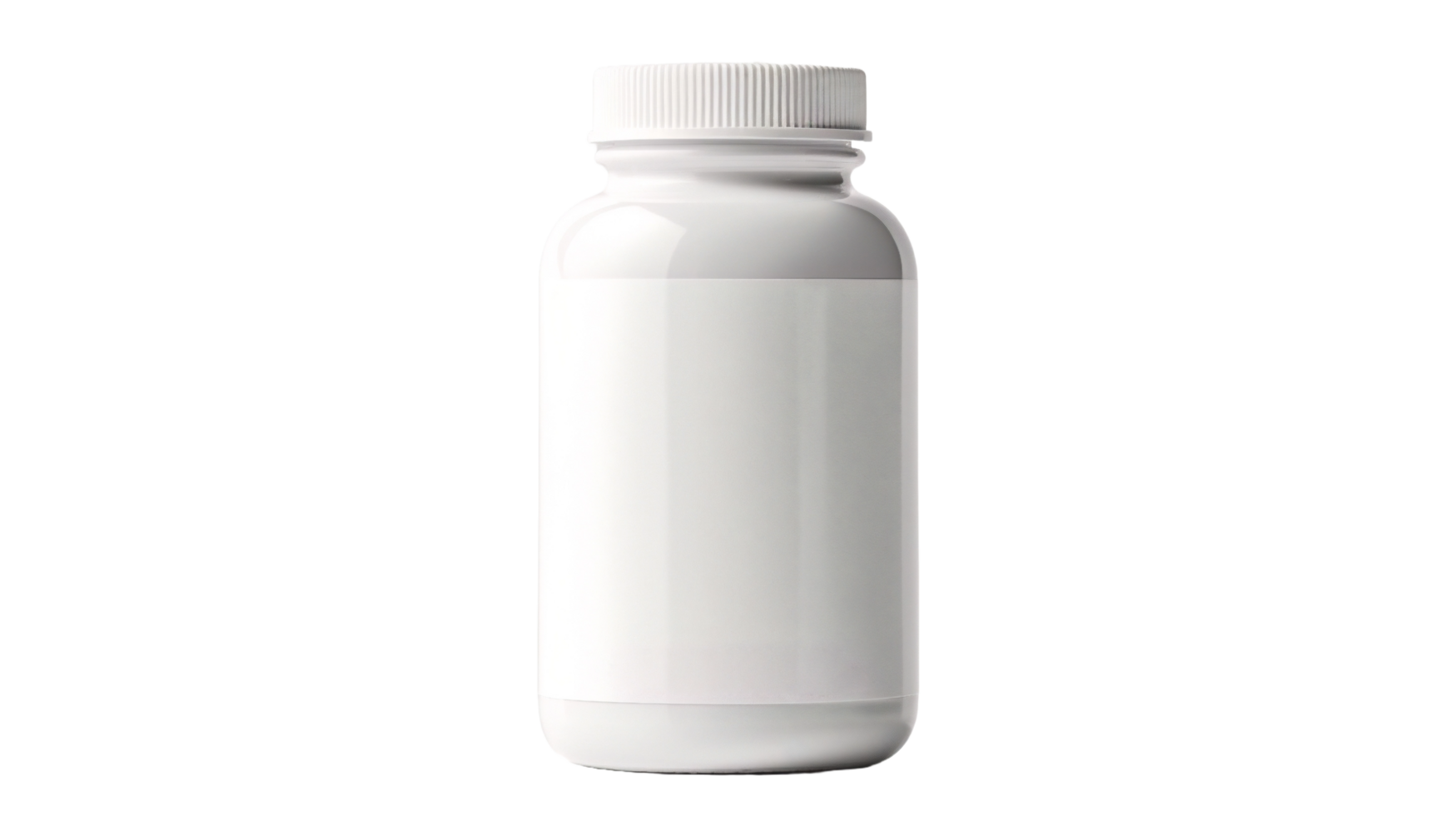 AI generated white plastic bottle with cap on a transparent background png