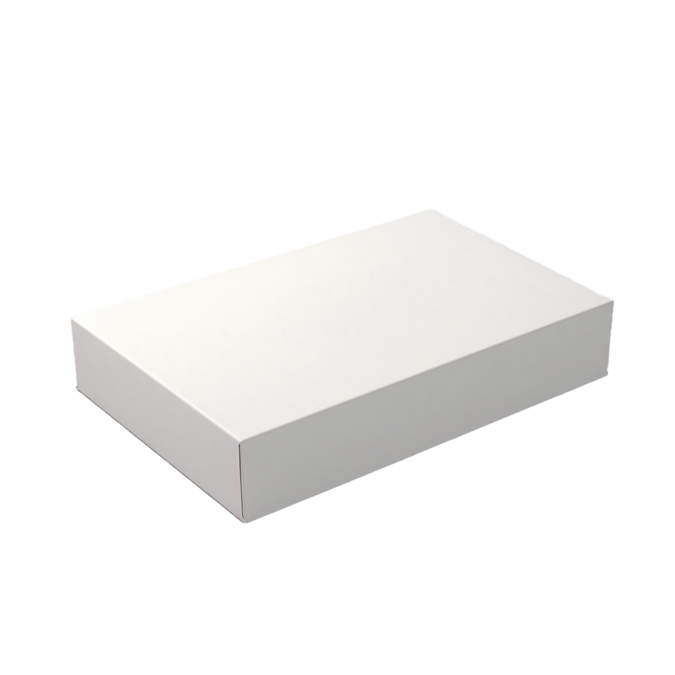 AI generated white box on transparent background png