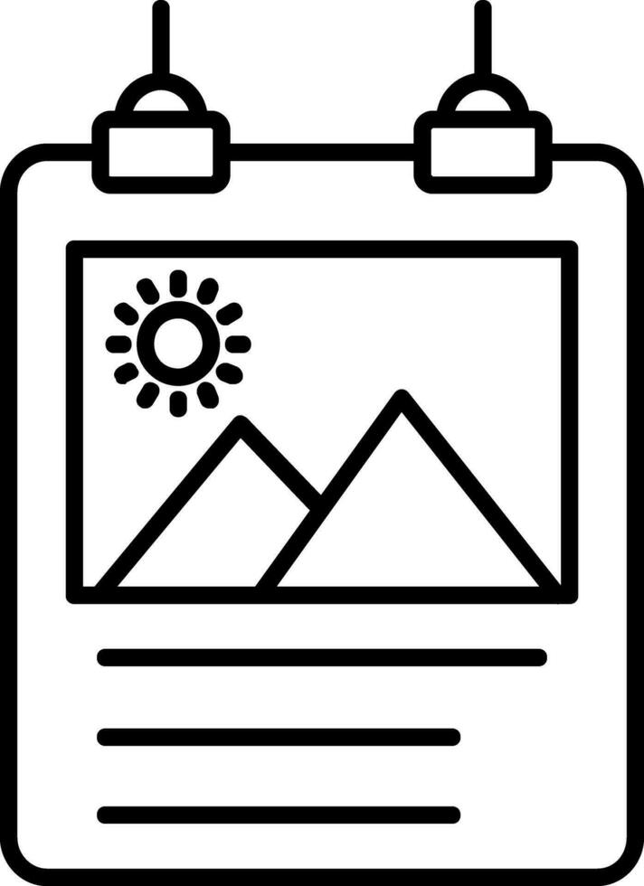 Poster Line Icon vector