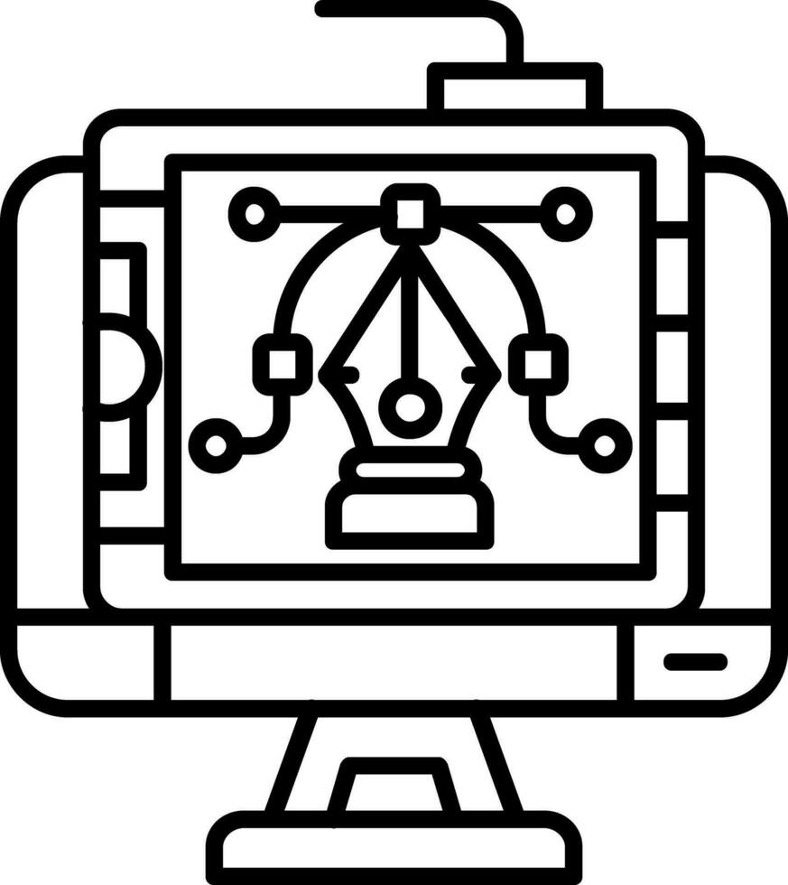 icono de línea de diseño gráfico vector