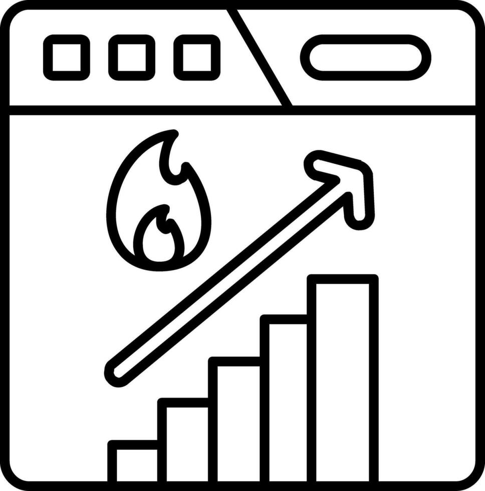 Increase Line Icon vector