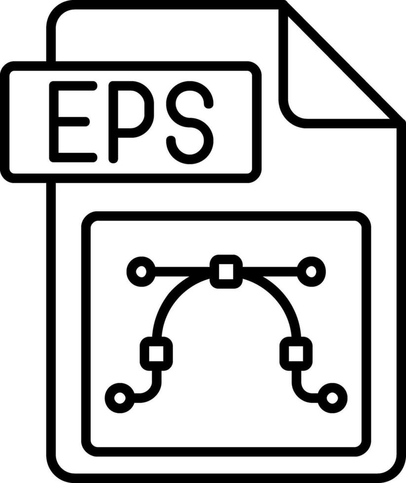 Eps file format Line Icon vector