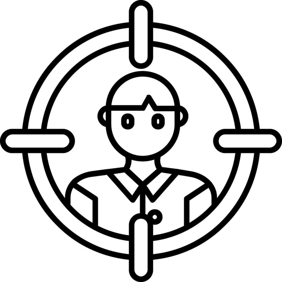 Target audience Line Icon vector