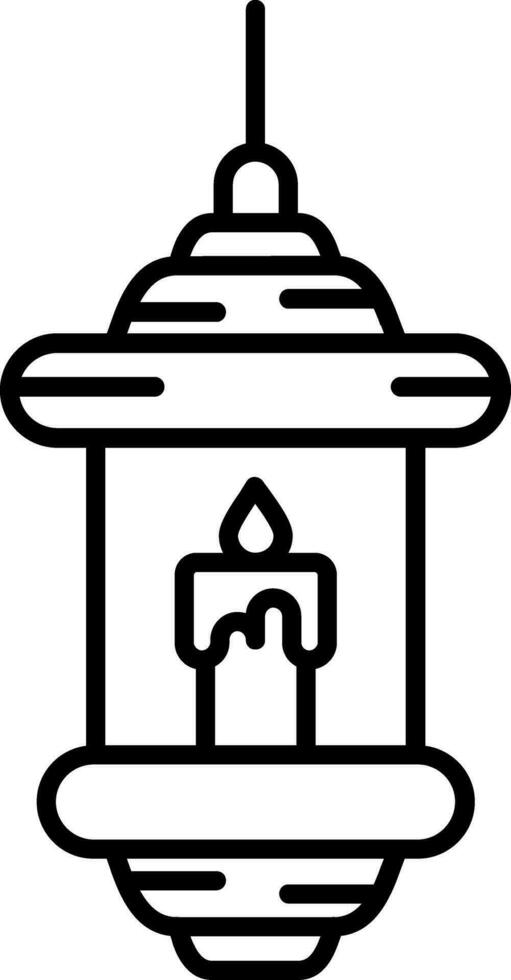 icono de línea de velas vector