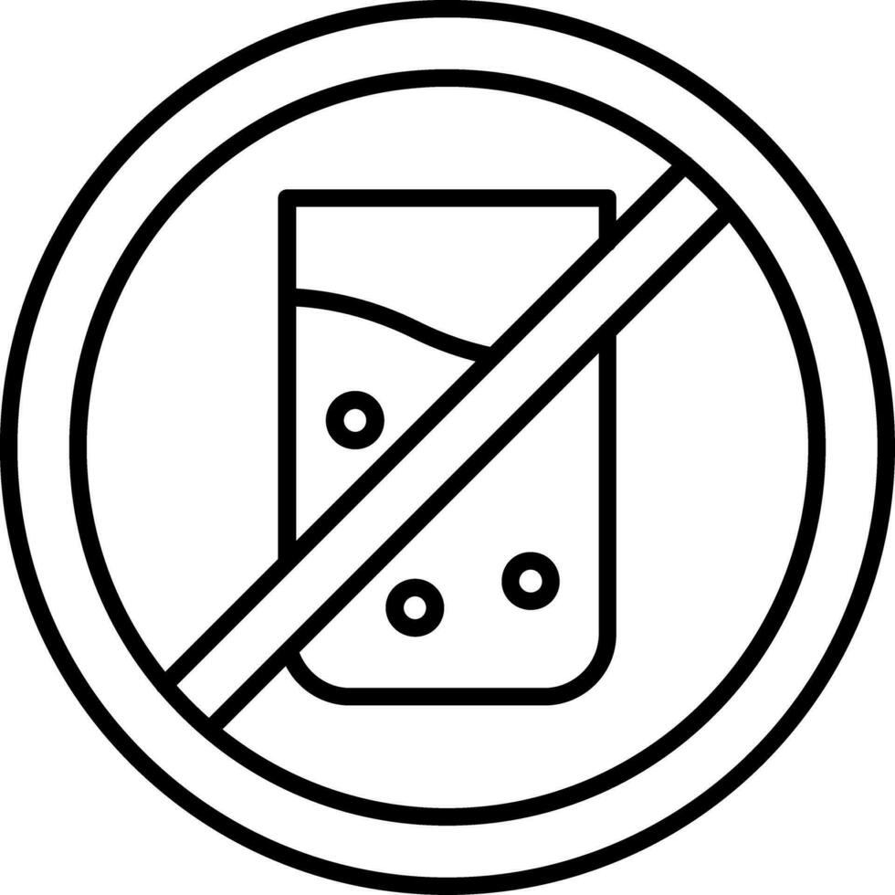 No drink Line Icon vector