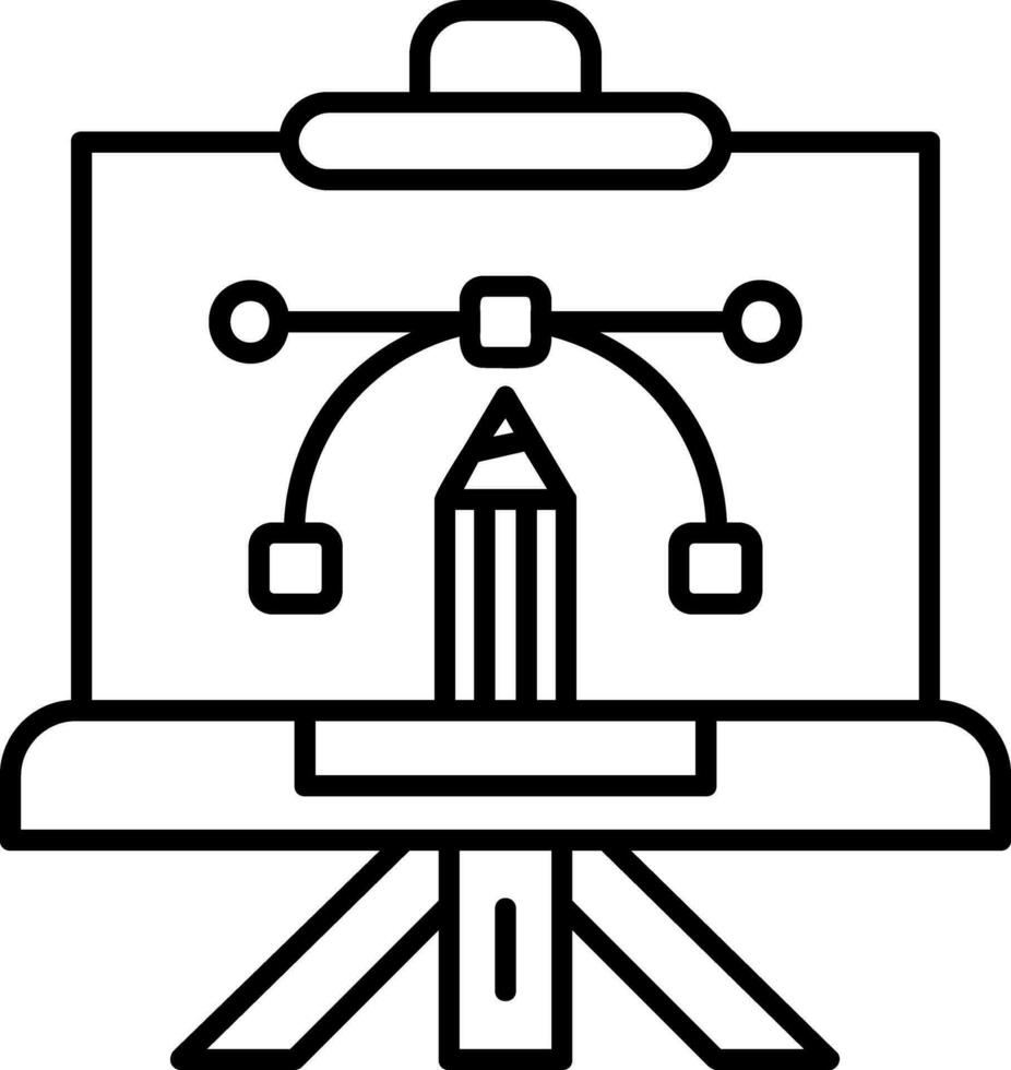Canvas Line Icon vector