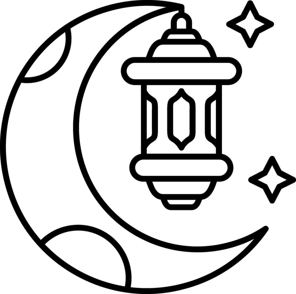 icono de línea de ramadán vector