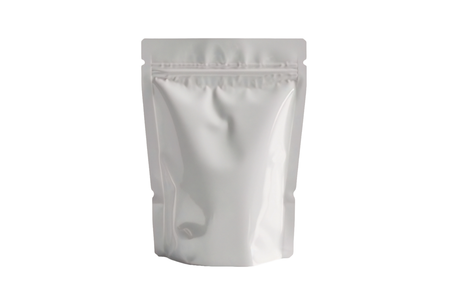 AI generated a white plastic pouch on a transparent background png