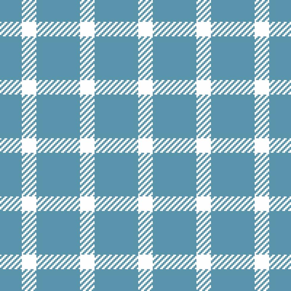 Stroke pattern vector textile, multicultural tartan seamless plaid. Craft check texture fabric background in cyan and white colors.