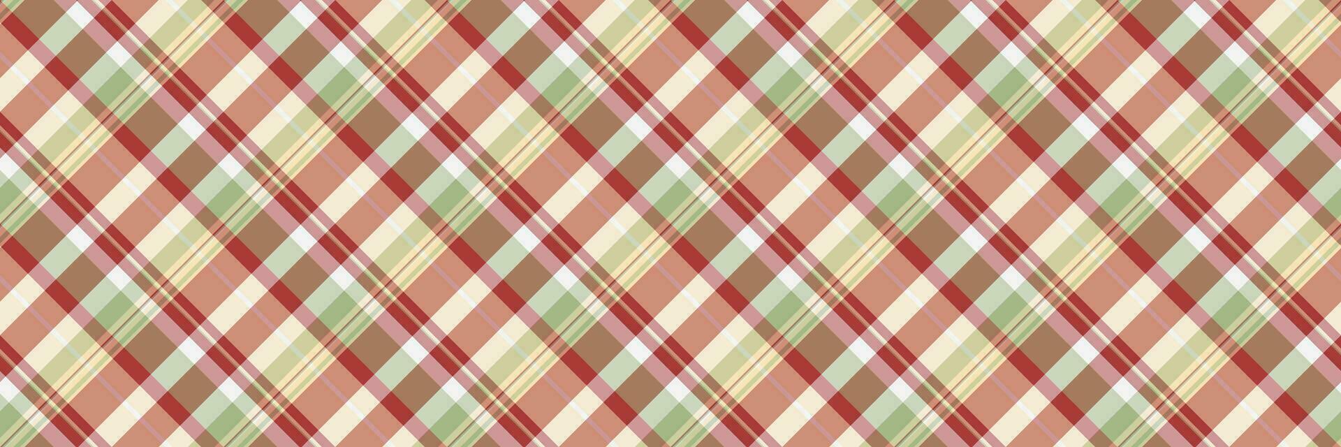 Individuality plaid background textile, british seamless fabric texture. Deco check pattern tartan vector in light and orange colors.