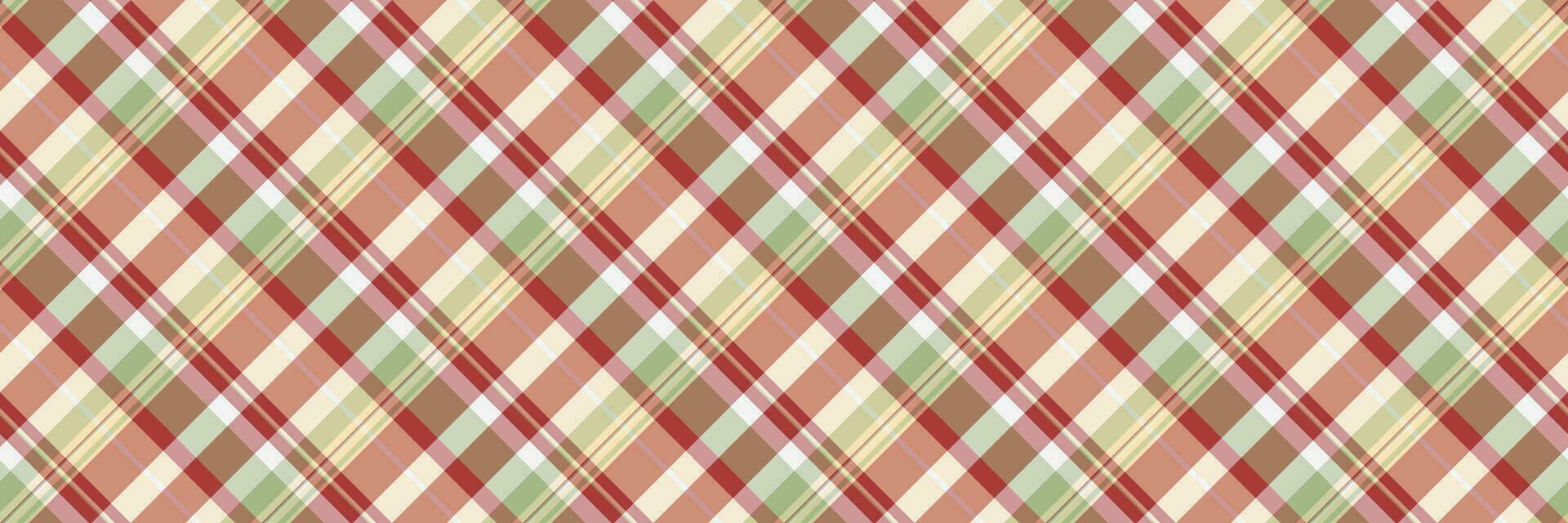 Individuality plaid background textile, british seamless fabric texture. Deco check pattern tartan vector in light and orange colors.