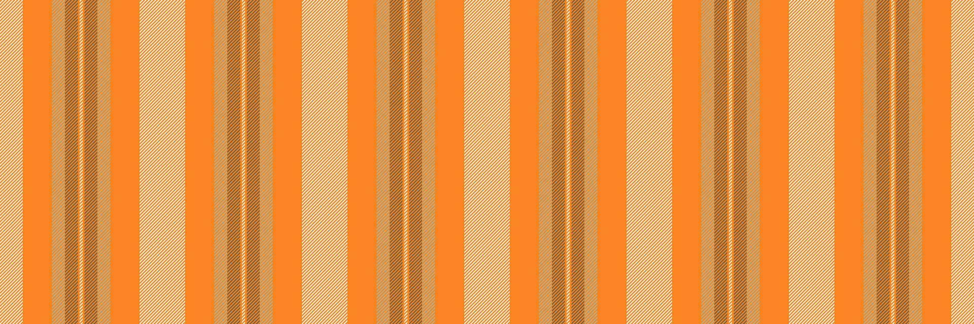 Graphic seamless fabric vector, screen textile background vertical. Sewing texture lines stripe pattern in orange and white colors. vector