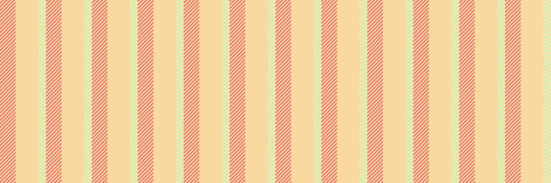 Golf lines stripe pattern, paisley background vertical textile. Cosy vector texture seamless fabric in amber and red colors.